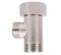 NSPKZXTTGF Brass 7/8' Tee Joint 3 Way Plumping Pipe Fittings Chrome Plated T Filling Valve Bidet Water Heater Bathroom Accessori