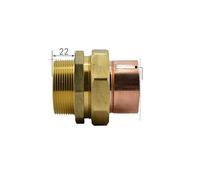 NSPKZXTTGF DN50 G 2" BSPP Male x Copper Inner Dia 54mm Brass Copper End Feed Fitting Union Connector Coupler Adapter Water Gas Oil