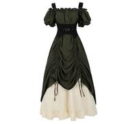 NSPSTT Set di abiti vittoriani da donna, 3 pezzi, costume edoardiano per Ren Faire, Halloween