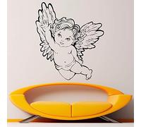 NSRJDSYT Ali d'Angelo Adesivo murale Angelo Bambino Volo Adesivo da Parete in Vinile per Scuola Materna Bambini Cameretta per Bambini Accessori per la Decorazione d'inte 65x57cm