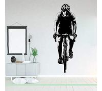 NSRJDSYT Ciclismo Sport Adesivo da Parete Ciclista Ciclista Bicicletta Adesivo da Parete Ragazzo Vinile per Ragazzi Dormitorio Accessori per la Decorazione della Camera 162x57cm
