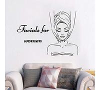 NSRJDSYT Decalcomanie da Muro del Centro per la Cura della Pelle Trattamenti per Il Viso per Le Donne Adesivi murali con Logo Spa Beauty Salon Decor Body Massage Gilrs WA 57x43cm