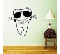 NSRJDSYT Decalcomanie da Muro dentali Adesivi da Parete per Clinica Dentale Sorridente Home Baby Nursery Decor Murale Vinile Dental Clinic Decoration Design 42x42cm