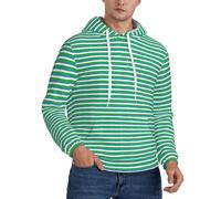 Nssbvnm Bandiera Della Repubblica Di Uzbekistan Stampa Uomini Con Cappuccio Caldo Pullover Inverno Autunno Abbigliamento Casual Regalo Per Marito Fidanzato, Nero , 4XL