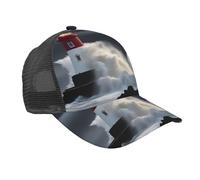 Nssbvnm Cappello da baseball alla moda traspirante con stampa faro in tempesta unisex cappello sportivo estivo viaggi attività all'aperto, Nero , Taglia unica