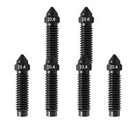 Nssnlur 6 pezzi Centauri Carbon Nozzles per Elegoo, 4 pezzi da 0,4 mm, 2 ugelli da 0,6 mm, in acciaio temprato, per stampante 3D Elegoo Centauri Carbon