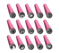 Nsssunnre Set di 15 Penne per Timbri per Nail Art, Penna per Timbri A Forma di Fiore per Nail Art, Kit per Timbri per Nail Art, Strumento per Nail Art con Diversi Motivi