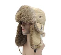 nster Cappelli invernali, Bomber Hat Unisex Trooper Trapper Hat Faux Aviator Cappello Cappello Auricolari con Chin Strap Winter Outdoor GRATUITA Dimensioni
