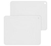 Nstezrne Sottopentola in silicone per piatti caldi e pentole, resistenti al calore, set da 2 pezzi, colore: bianco