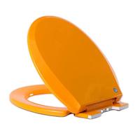 NSTVVEE Sedile WC con Chiusura Ammortizzata, PP, Coperchio WC a Forma di O, sedili WC Rotondi Colorati, Coperchio e Sedile con Chiusura silenziosa e lenta, Montaggio dall'alto, Facile da i