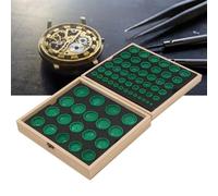 NSXAYIWE 68pcs Watch Press Tool Watch Case Press Die Kit, 8-48 mm di orologio in resina Case più vicini con custodia per tavolo tavolo Machine, Green