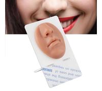 NSXAYIWE Modello in Silicone per Naso Bocca, Display Riutilizzabile 3D per Pratica di Piercing al Naso Flessibile per La Pratica dell'Insegnamento in Salone, per Il Trucco del (Coffee)