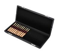 NSXAYIWE Porte-sang de roseaux pour 10/12 / 20pcs OBOIES REEDS, boîte de rangement de couverture en cuir PU en bois respirant, boîte de roseaux de hautbois (20pcs)