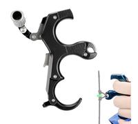 NSXVIF Grilletto Ausiliario per Arco Compound, Rilascio con 3-4 Dita e Pollice, Accessori per Adulti e Ragazzi per La Caccia e L'allenamento al Tiro(Black,Right)