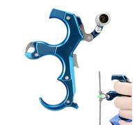 NSXVIF Grilletto Ausiliario per Arco Compound, Rilascio con 3-4 Dita e Pollice, Accessori per Adulti e Ragazzi per La Caccia e L'allenamento al Tiro(Blue,Left)
