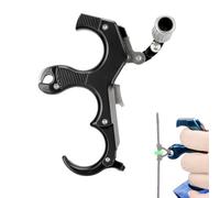 NSXVIF Grilletto Ausiliario per Arco Compound, Rilascio con 3-4 Dita e Pollice, Accessori per Adulti e Ragazzi per La Caccia e L'allenamento al Tiro(Black,Left)