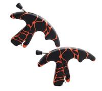 NSXVIF Rilascio per Arco Compound a 2 Pezzi con 3 Dita e Pollice, con Impugnatura a Pinza, Accessorio per Il Tiro con Arco Compound da Caccia(Orange)