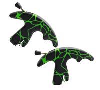 NSXVIF Rilascio per Arco Compound a 2 Pezzi con 3 Dita e Pollice, con Impugnatura a Pinza, Accessorio per Il Tiro con Arco Compound da Caccia(Green)