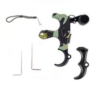 NSXVIF Rilascio per Arco Compound, Grilletto a 3-4 Dita, Ausilio di Rilascio per Il Pollice Ruotabile a 360°, Accessori per Il Tiro a Segno e la Caccia