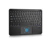 Nsyee Tastiera Bluetooth Wireless Ultra Sottile Con Trackpad Multi-Touch Integrato per Android, iOS e Windows, Tastiera Wireless, Ricaricabile, per iPad/Tablet/PC/Samsung/Lenovo, Layout Italiano, Nero