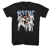 Nsync Strike A Pose T-Shirt Manica Corta Girocollo Cotone Nera Regular