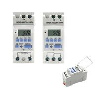 NSZVYJFBQ 2 Fili Settimanale 7 Giorni Programmabile Digitale Tempo Interruttore Relè di Controllo del Timer AC 220V 230V 12V 24V 48V 16A 1 Pz(15a,1NO1NC 24V AC DC)