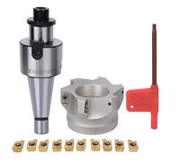 NT30-FMB27 Supporto per mandrino portapinza per fresa frontale + Fresa BAP400R-80-27-6 taglienti + Inserti APMT1604(Inserti per fresatura 10PCS)