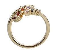 NTALJC Anello geometrico ad anello di foglie di gioielli floreali per donne donne geometriche eleganti