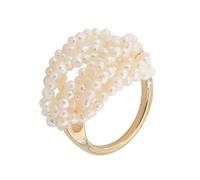NTALJC Anello perla naturale chic unica decorazione anello di lusso per la perla naturale per le dita degli ornamenti per le dita delle donne