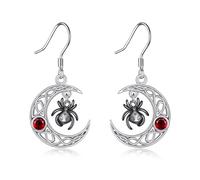 NTALJC Animal Earrings Silver Cat/Panda/Dog/Owl/Butterfly/Peacock Dangle Earrings Cute Animal Jewellery Gift for Women