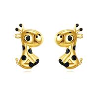 NTALJC Animal Earrings Silver Cat/Pig/Dinosaur/Cow/Frog/Hedgehog/Turtle Stud Earrings Cute Animal Jewellery Gifts for Women Girls