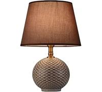 NTALJC Bedside Lamp Ceramic Table,Modern Contemporary with Fabric Drum Shades, Nightstand for Living Room