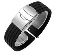 NTALJC Cinghia di orologio in silicone naturale per Hamilton Khaki Navy Jazzmaster Field Classic Watch Band