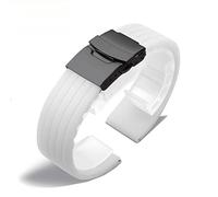 NTALJC Cinghia di orologio in silicone naturale per Hamilton Khaki Navy Jazzmaster Field Classic Watch Band