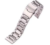 NTALJC Cinturino in acciaio spazzolato da 18 mm, 20 mm, 22 mm, bracciale da 24 mm Ladie a doppia spinta che si stabilisce