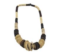 NTALJC Collana a ciondolo a conchiglia di cocco vintage collana a catena alla moda con elementi naturali per usura casual e formale