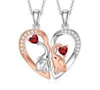 NTALJC Collana animale Elefante d'argento Mama Bear Panda Collana a ciondolo Cinetto Dono e Jewerly dono per donna moglie sorella madre figlia figlia