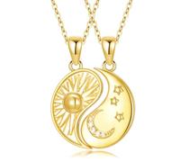 NTALJC Collana da sole e luna placcata Luna d'argento e collana stella Sun Regali di gioielli lunari per adolescenti femminili ...