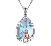NTALJC Collana in pietra di luna per donne Silver Tree of Life Collana Teachroppente Gioielli Regali di compleanno di gioielli per sorella figlia figlia amica