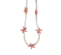NTALJC Eleganti turchesi Turquoising Chirker Sea Star Star a sospensione Lunghezza regolabile Neckchaifor Womeinspired Jewelry