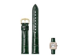NTALJC Genuine Leather Watch Straps For Cartier Tank Santos Watcheband With Pin Buckle