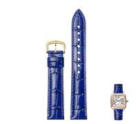 NTALJC Genuine Leather Watch Straps For Cartier Tank Santos Watcheband With Pin Buckle