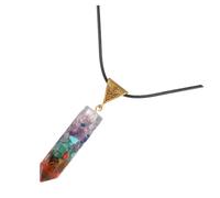 NTALJC gioielli colorati di pietra ruvida chakra a ciondolo girocollo collane per donne meditazione collana gemma in pelle gioielli