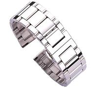 NTALJC Guarda la fascia cinturino 316L in acciaio inossidabile Blue Silver Women Men Metal End Links 18 20 21 22mm 23mm 24mm
