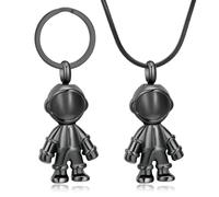 NTALJC Keepsake Portachiavi Urne per ceneri umane/animali domestici gioielli cremazione in acciaio inox portachiavi ciondolo uomo personalizzato