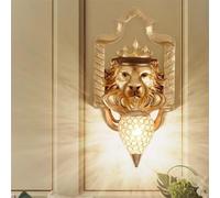 NTALJC Luce da parete Lampada per leone moderno LED LED europeo Crystal Sconce Lights