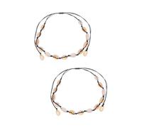 NTALJC Neck Hawaii Bracciale Beach Shell Jewellery Bohémien Nero