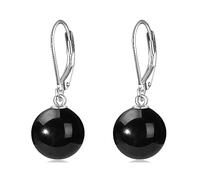 NTALJC Orecchini a leva della tigre di moonstone di perle d'argento per donne regali di gioielli per donne e ragazze