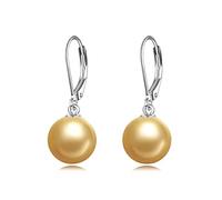 NTALJC Orecchini a leva della tigre di moonstone di perle d'argento per donne regali di gioielli per donne e ragazze