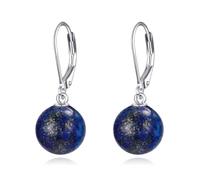 NTALJC Orecchini a leva della tigre di moonstone di perle d'argento per donne regali di gioielli per donne e ragazze